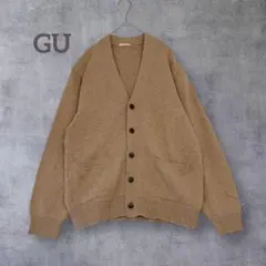 【ジーユー】カーディガン ニット 羽織り 上着 メンズ トップス 長袖 茶 M