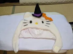キティ ハロウィン 被り物 (大人用)＋【新品未使用】キティ足袋型靴下のオマケ付