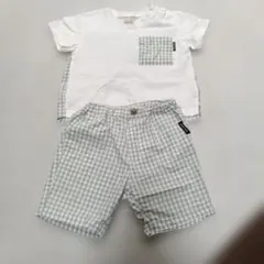 petit main 半袖シャツ・ショートパンツセットアップ 80