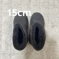 黒　スエードショートブーツ　15cm