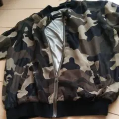 迷彩ノーカラージャケット