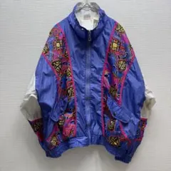 814 ATHLETIC WORKS Retro Print Blouson
