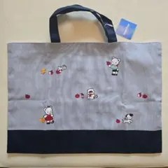 新品 familiar レッスンバッグ ストライプ ネイビー ファミリア 現行品