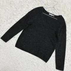 niko and ...✨良品　Vネックニット　長袖　アクリル混合　ブラック