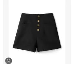 GRL ハイウエスト ショートパンツ ブラック Mサイズ 【ac1928】