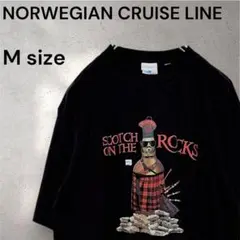 NCL スコッチボトル バグパイプ プリント Tシャツ US 古着 M