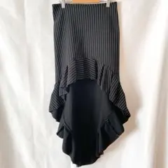 baby Shoop ストライプ柄 アシンメトリー フリルスカート Y2K