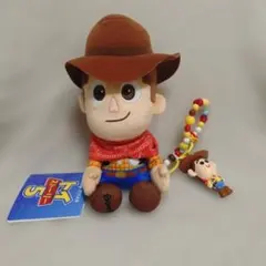 トイ・ストーリー ウッディ◆ぬいぐるみマスコット◆ビーズキーホルダー