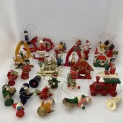「木製 クリスマスオーナメントまとめ売りドイツ風 ヴィンテージ クリスマス飾り」