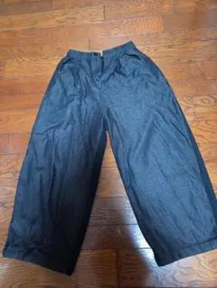 niko and MODE NORM COREブラック ワイドパンツ 混紡