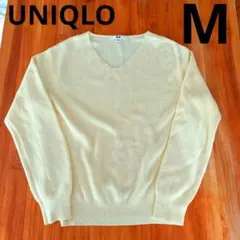 ユニクロ UNIQLO コットンカシミヤ Vネック セーター 長袖 イエロー