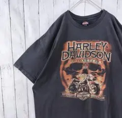 メキシコ製 ハーレーダビッドソン 半袖 Tシャツ 両面 ビッグサイズ 黒 3XL
