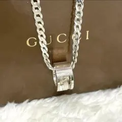GUCCIグッチ　カットアウトGリング　喜平ネックレス　シルバー925