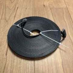 CAT6A フラットLANケーブル 黒 15m