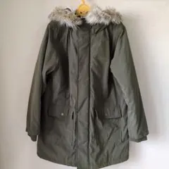 GLOBAL WORK フード付き中綿コート M