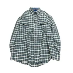 Wrangler 長袖シャツ　チェック柄　ヴィンテージ　ブルー　XL 8$a