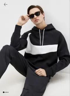 【美品】 NIKE ビッグスウォッシュ　テックフリース　パーカー　黒　Lサイズ