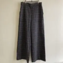チェックパンツ ワイドパンツ
