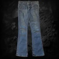 Y2K archive 縦落ち強め セミフレア デニム ブーツカット 平成ギャル