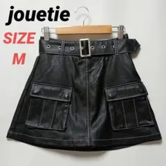 jouetie　ジュエティ　ミニスカパン　黒　フェイクレザー　M　ベルト付きのサムネイル