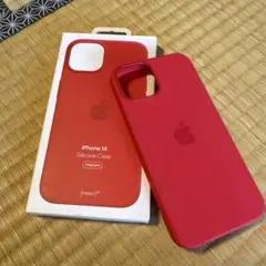 【純正】iPhone14Pro シリコンケース　Apple レッド　美品