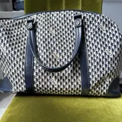 Chloe クロエ　ボストンバッグ モノグラム　総柄　ビンテージ　ネイビー 32のサムネイル
