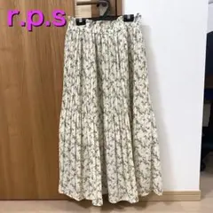 ほぼ新品☆r.p.s 花柄プリーツロングスカート