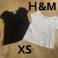 Ｈ&M 胸ポケット Tシャツ XS 2枚セットのサムネイル
