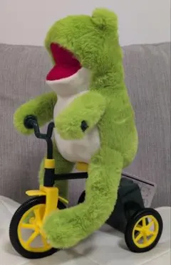 チャリカエル　ギミックぬいぐるみ