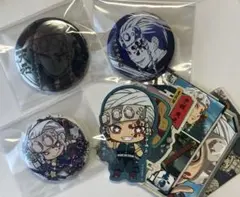 鬼滅の刃 宇髄天元 ダイカットステッカーセット 缶バッジ ばんちょうこう ガチャ