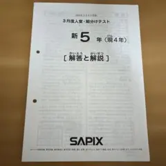 2026年最新】sapix 組分けテスト 新5年の人気アイテム - メルカリ