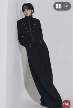 andrea&co ナポレオンボタンセットアップ　ブラック