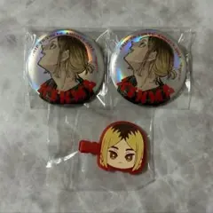 ハイキュー 孤爪研磨 全サ 缶バッジ 前髪クリップ