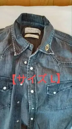 美品】【希少 Lサイズ】 レミレリーフ 黒ウエスタンシャツ（スタッズ 