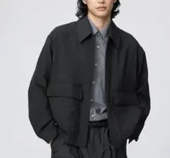 【新品タグ付き/S】UNIQLO U ショートブルゾン ブラック