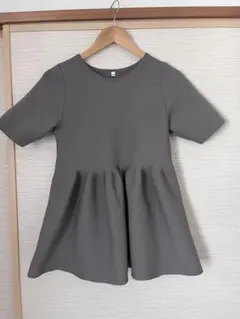 coca コカ　グレー　ペプラムニット　Mサイズ