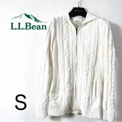 ⚛️꧁極 美 品꧂LLBean エルエルビーン　ジップアップケーブルニットフーディのサムネイル