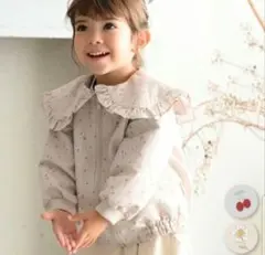 プッパプーポ　フリル　付き　ビッグカラー　ウィンドブレーカー　80