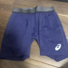 ASICS ネイビー　陸上　スパッツ　L