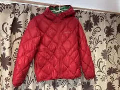 リバーシブル中綿ダウンコート 140サイズ 赤緑　モンベル