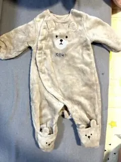 クマデザインロンパース（ベージュ）　くま　ロンパース