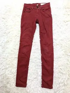 rag & bone/JEAN スキニーパンツ 24 赤