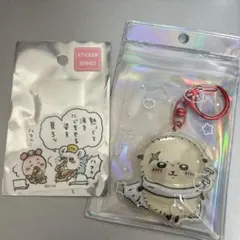 ちいかわ ぷっくりったいプチボールチェーン ラッコ＆ステッカー 古本屋 モモンガ