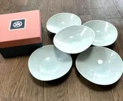 お値下げしました！！【未使用】たち吉 舞姿 煮物鉢 紅葉 青磁 　5枚セット