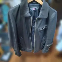 牛革　黒 Haruf レザーライダースジャケット