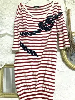 MANGO MNG ストライプ　ボーダー　ワンピース　Sサイズのサムネイル