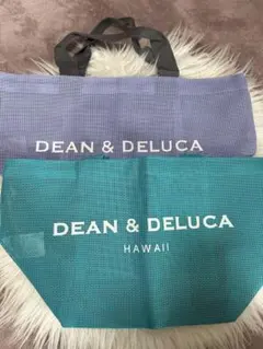 新品★ディーン＆デルーカ メッシュトートバッグ S 2色　パープル　グリーン