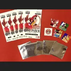ワンピースカード ラウンドワン 5パックセット ステッカー - メルカリ