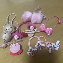 ピンクヘアゴムまとめ売り