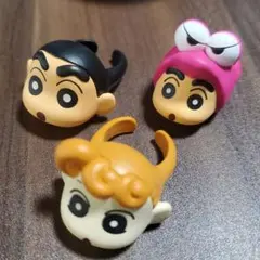 クレヨンしんちゃん 指輪 3点セット　カプセルトイ　ガチャガチャ